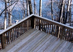 High above the Delaware River!